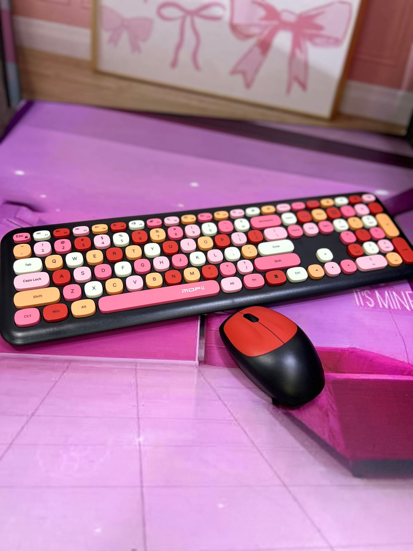 Teclado + Mouse colored pasteles.