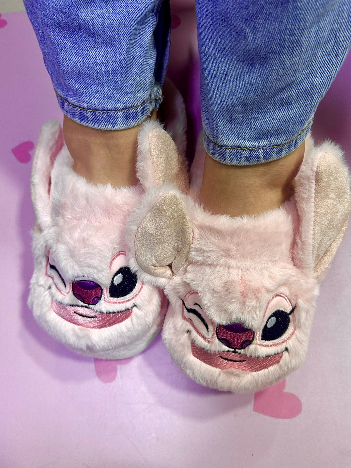 Babuchas afelpadas Stitch y Angela