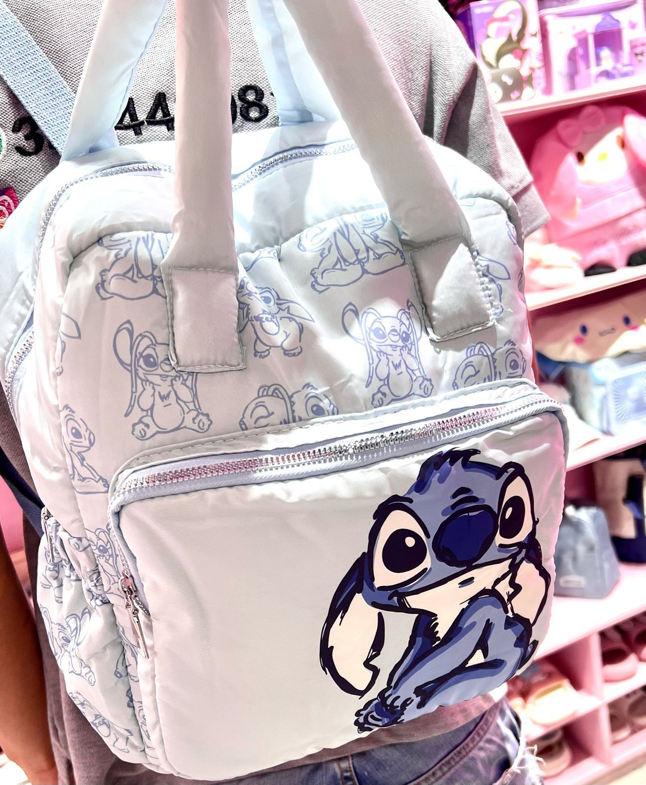 Pañalera Stitch y Angela