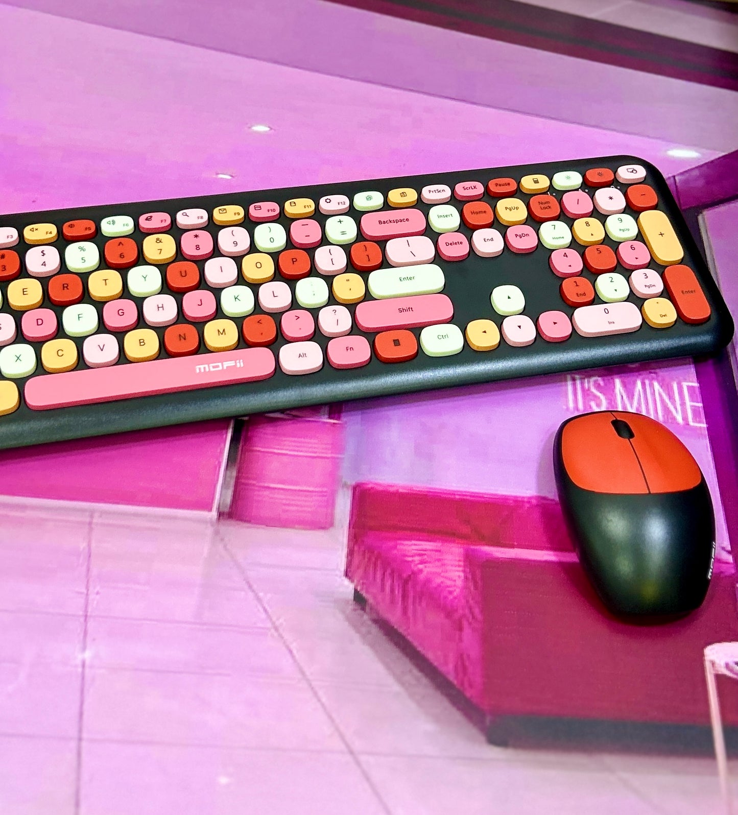 Teclado + Mouse colored pasteles.
