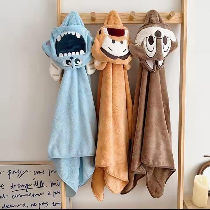 Toalla salida de Baño capucha de personajes