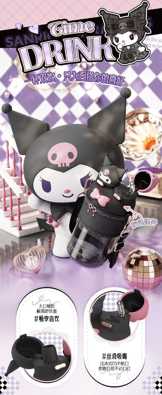 Termo doble boquilla melody y Kuromi.