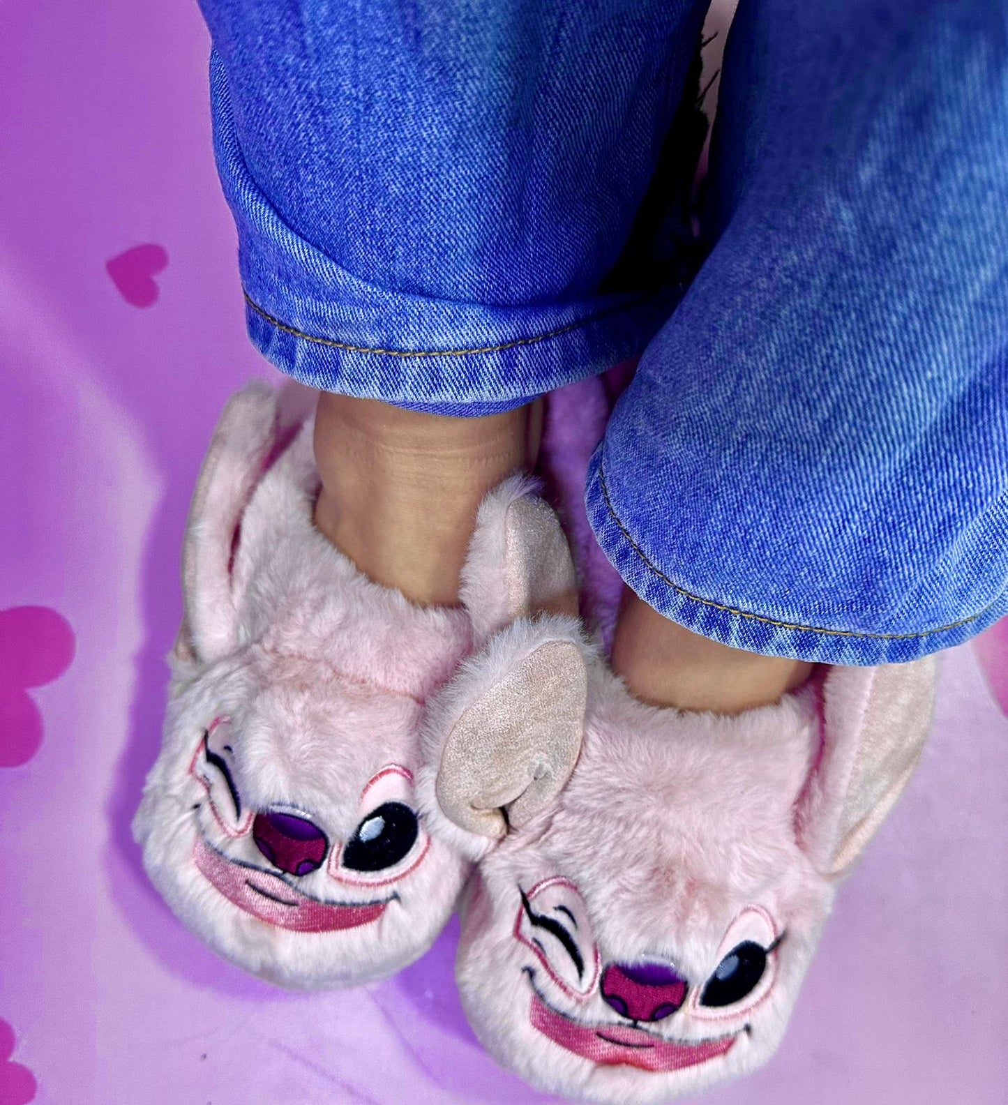 Babuchas afelpadas Stitch y Angela