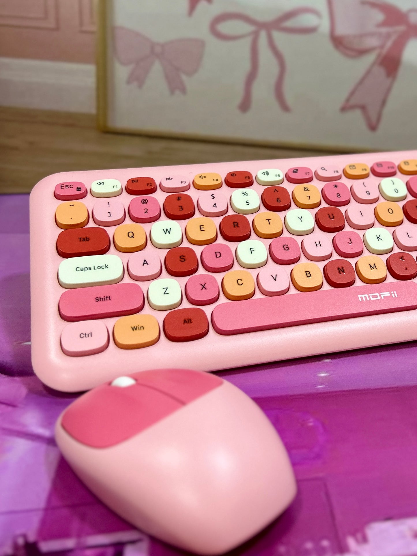 Teclado + Mouse colored pasteles.