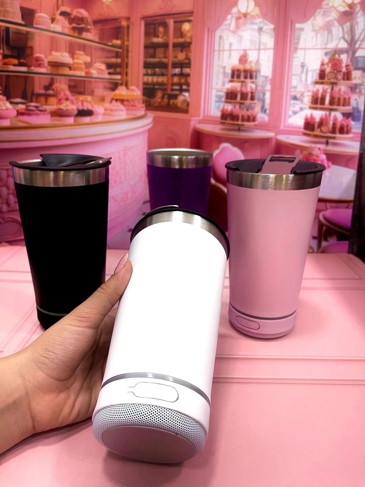 Vaso térmico con bafle Bluetooth