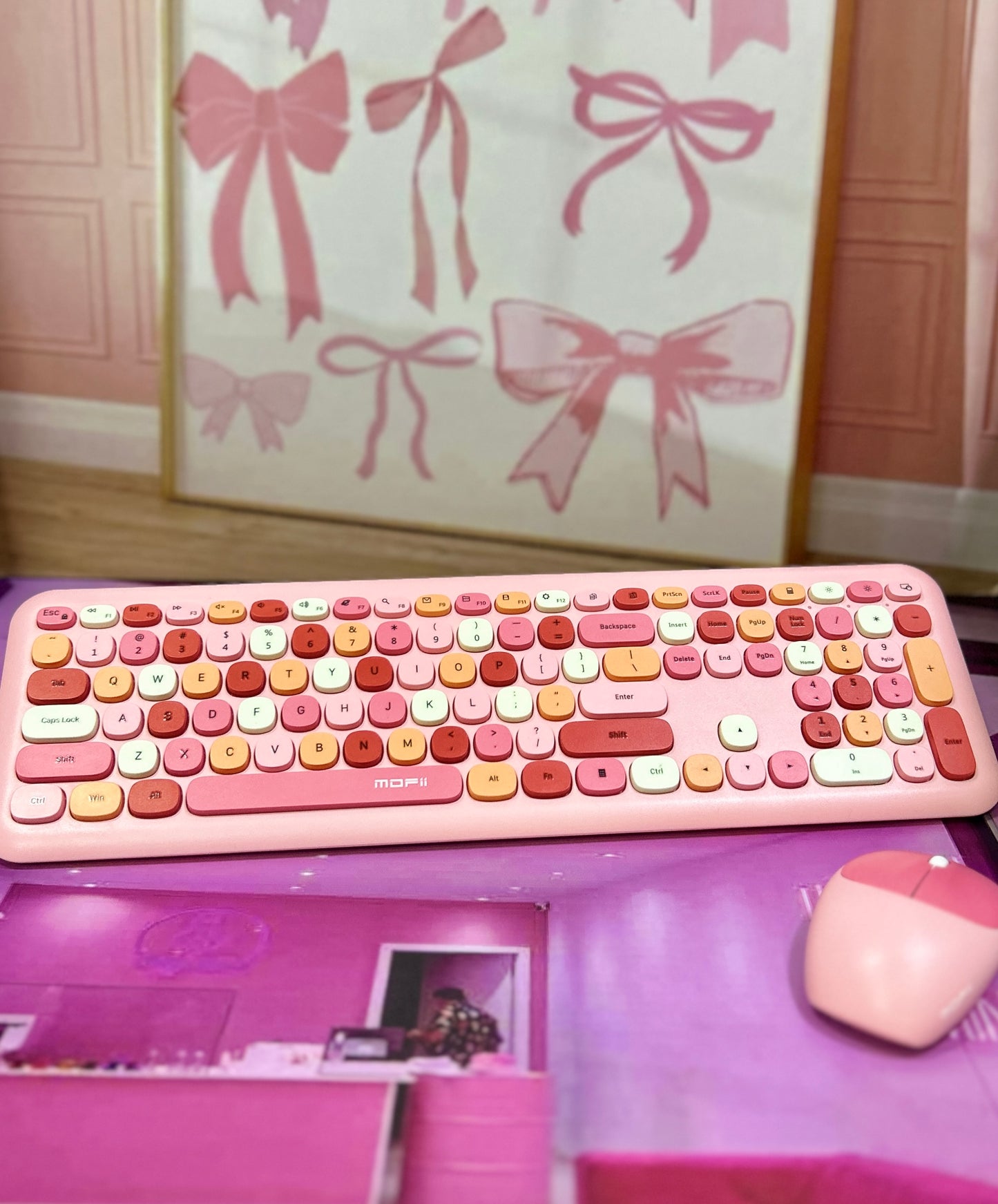 Teclado + Mouse colored pasteles.