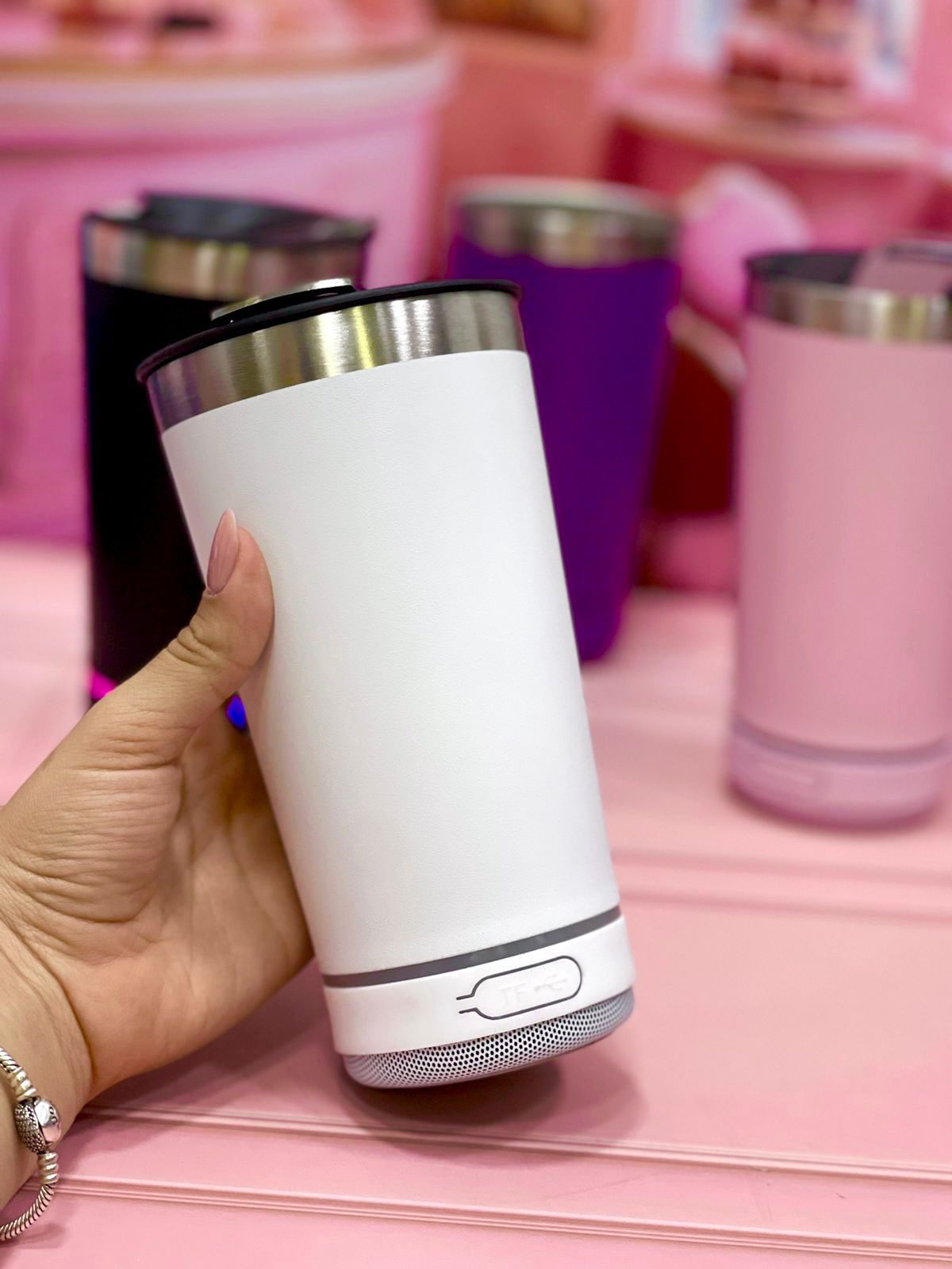 Vaso térmico con bafle Bluetooth