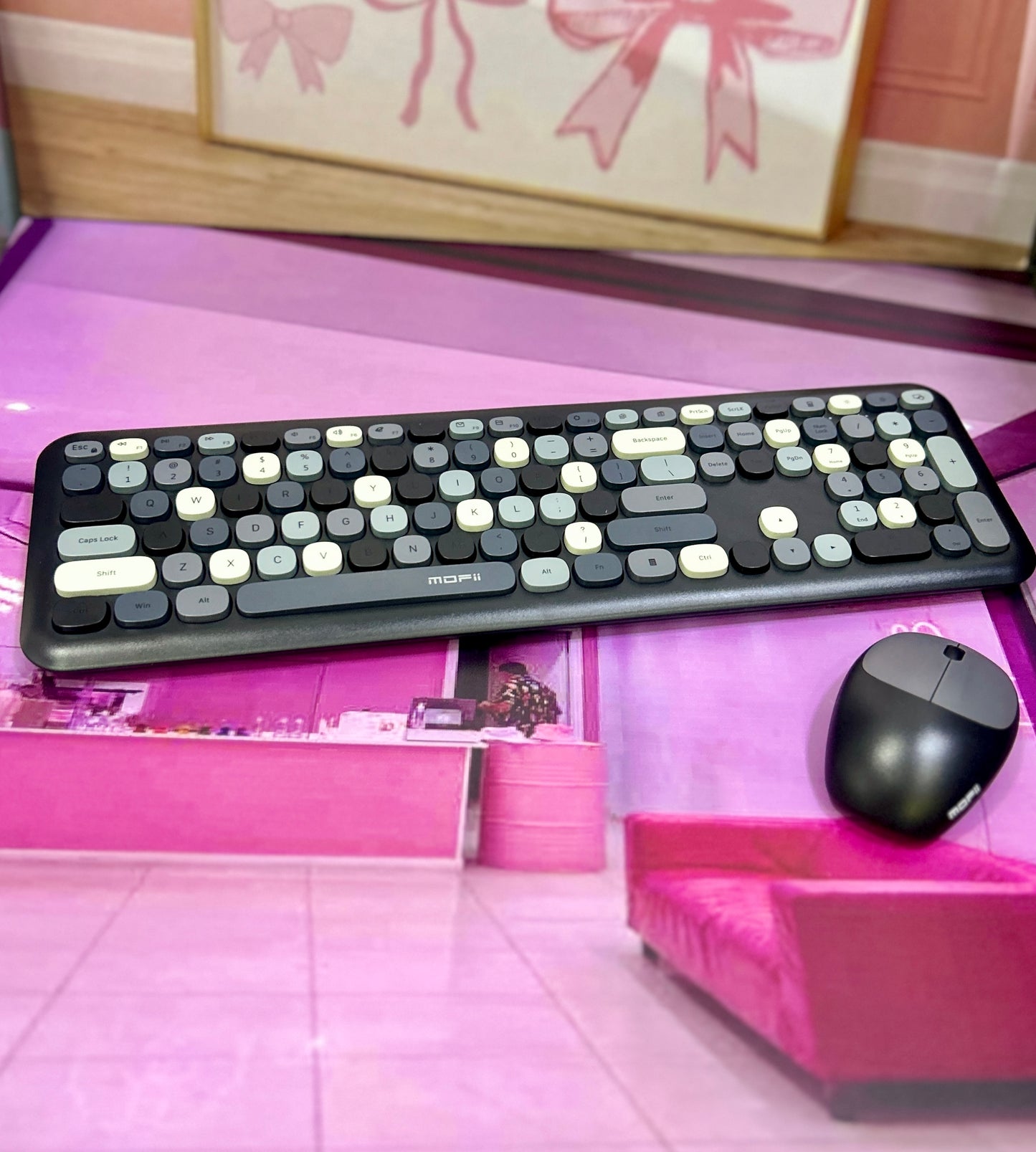 Teclado + Mouse colored pasteles.