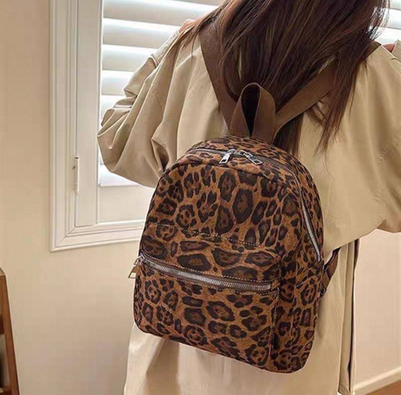 Mochila animal print, pines kitty.