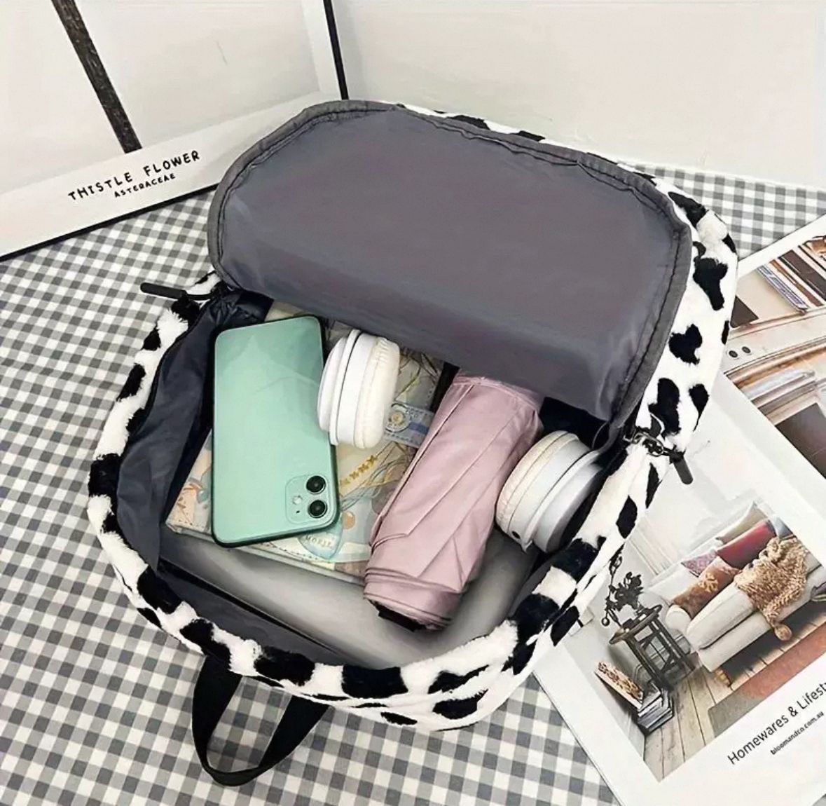 Morral afelpado vaca