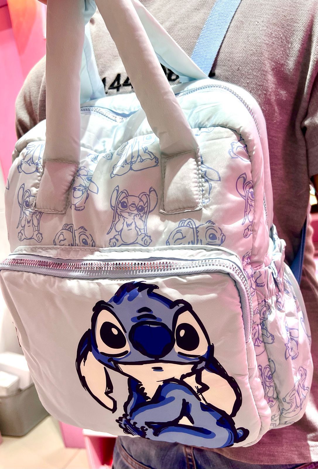 Pañalera Stitch y Angela
