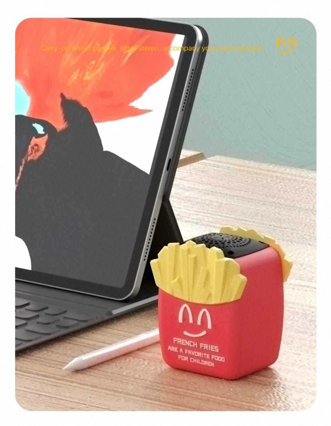 Mini parlante bluetooth comida rápida